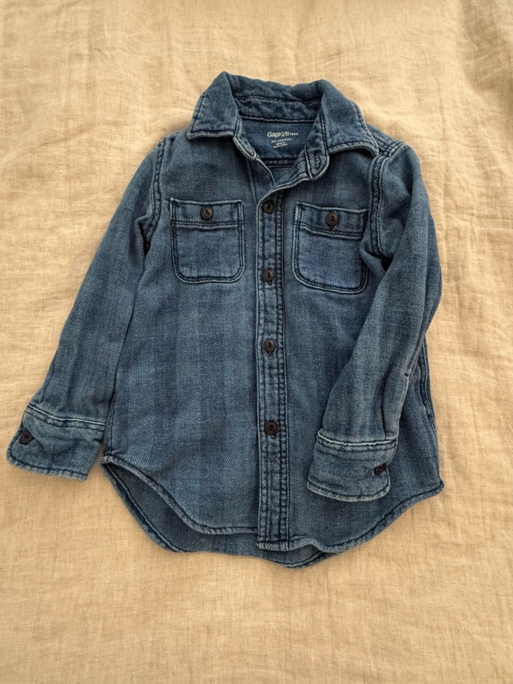 GAP Kids Washed Blue Denim Shirt